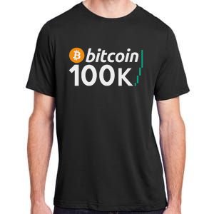 100k Bitcoin Btc To The Moon Cryptocurrency Hodl Adult ChromaSoft Performance T-Shirt