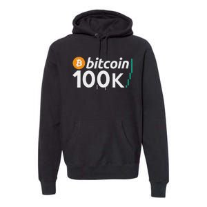 100k Bitcoin Btc To The Moon Cryptocurrency Hodl Premium Hoodie