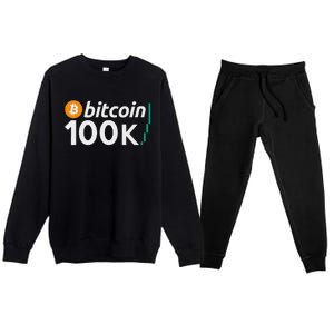 100k Bitcoin Btc To The Moon Cryptocurrency Hodl Premium Crewneck Sweatsuit Set