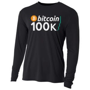 100k Bitcoin Btc To The Moon Cryptocurrency Hodl Cooling Performance Long Sleeve Crew