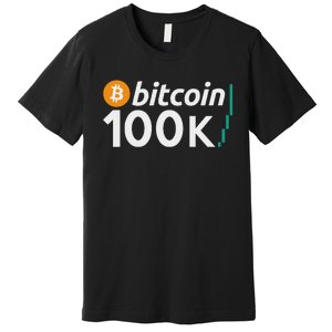 100k Bitcoin Btc To The Moon Cryptocurrency Hodl Premium T-Shirt