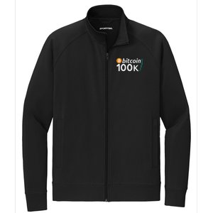 100k Bitcoin Btc To The Moon Cryptocurrency Hodl Stretch Full-Zip Cadet Jacket