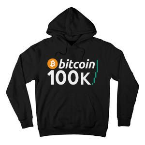 100k Bitcoin Btc To The Moon Cryptocurrency Hodl Tall Hoodie