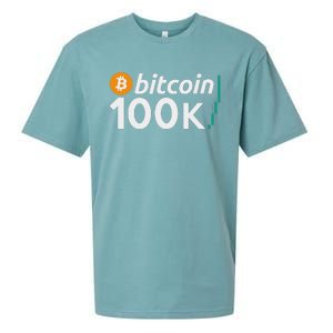 100k Bitcoin Btc To The Moon Cryptocurrency Hodl Sueded Cloud Jersey T-Shirt