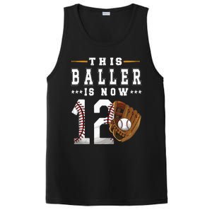 12th Birthday Baseball Boy Twelve Year Old Baseball Player PosiCharge Competitor Tank