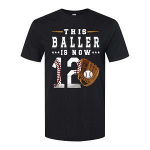 12th Birthday Baseball Boy Twelve Year Old Baseball Player Softstyle CVC T-Shirt