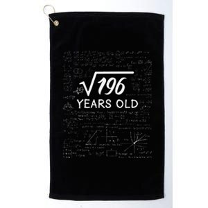 14 Birthday Boy Men Son Him Girl Funny Math 14th Birthday Platinum Collection Golf Towel