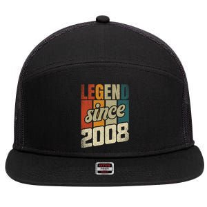 16th Birthday Boy Girl 16 Years 2008 Funny Gift 7 Panel Mesh Trucker Snapback Hat