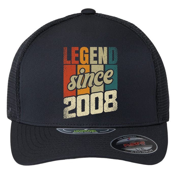 16th Birthday Boy Girl 16 Years 2008 Funny Gift Flexfit Unipanel Trucker Cap