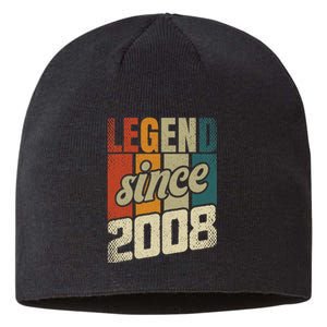 16th Birthday Boy Girl 16 Years 2008 Funny Gift Sustainable Beanie