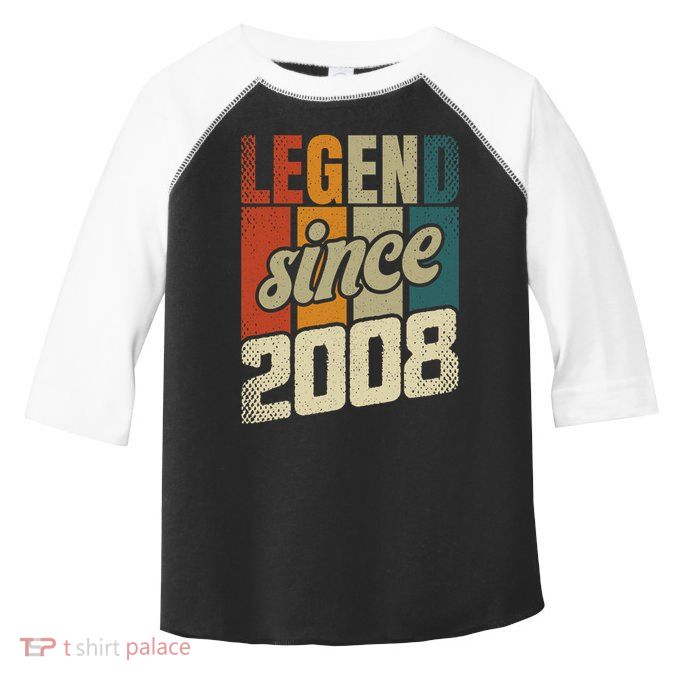 16th Birthday Boy Girl 16 Years 2008 Funny Gift Toddler Fine Jersey T-Shirt