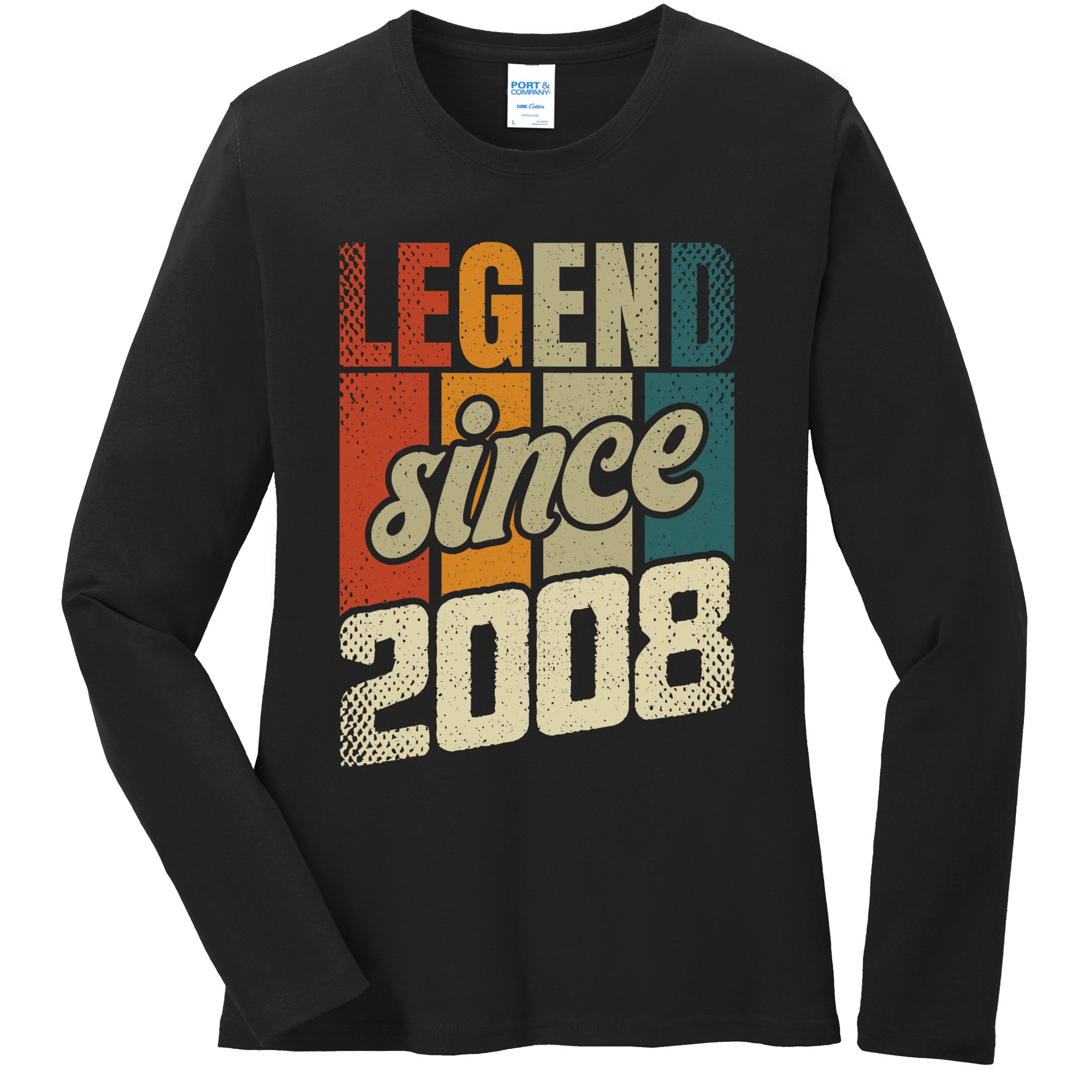 16th Birthday Boy Girl 16 Years 2008 Funny Gift Ladies Long Sleeve Shirt