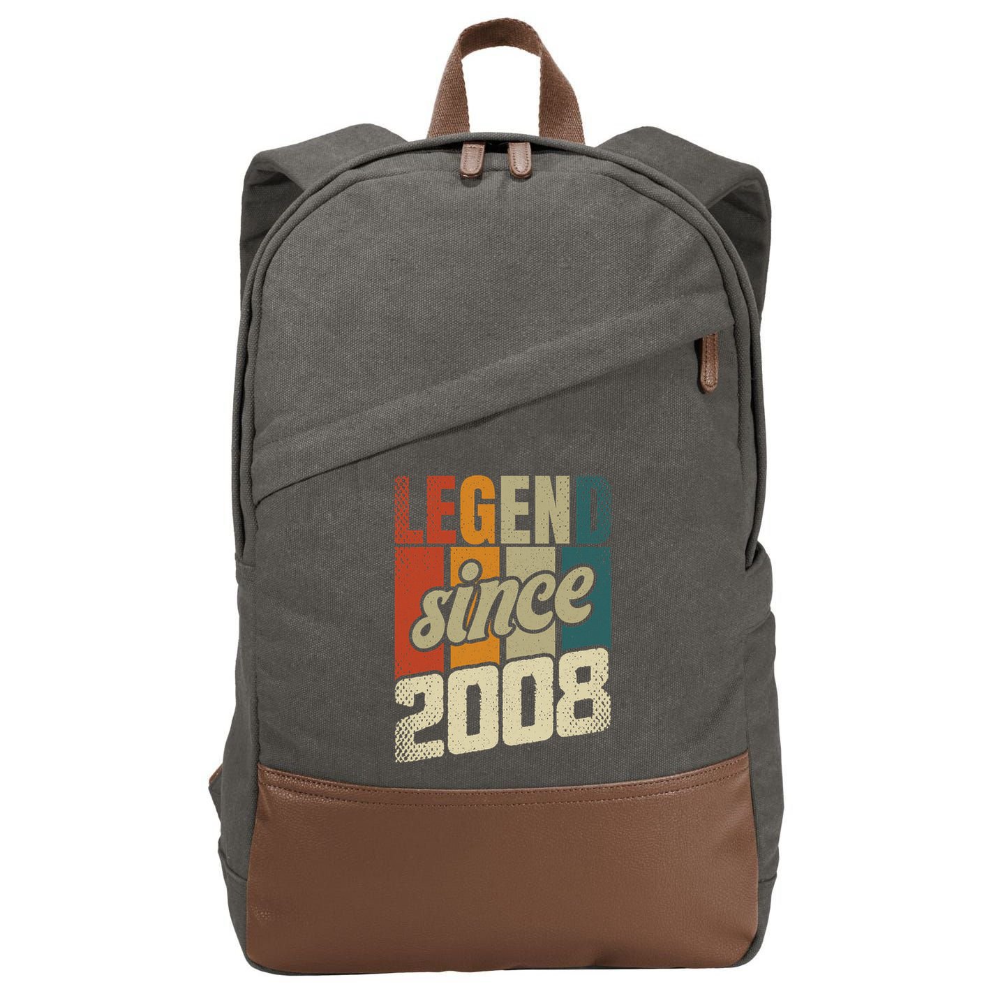 16th Birthday Boy Girl 16 Years 2008 Funny Gift Cotton Canvas Backpack