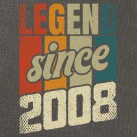 16th Birthday Boy Girl 16 Years 2008 Funny Gift Cotton Canvas Backpack