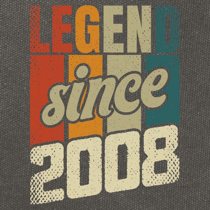 16th Birthday Boy Girl 16 Years 2008 Funny Gift Cotton Canvas Backpack