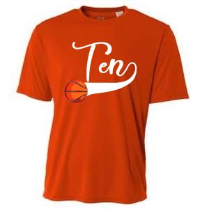 10th Birthday Basketball 10 Year Old Basketball Player Cool Gift Cooling Performance Crew T-Shirt