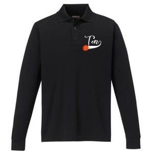 10th Birthday Basketball 10 Year Old Basketball Player Cool Gift Performance Long Sleeve Polo