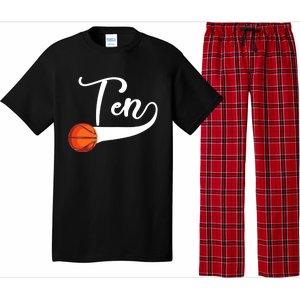 10th Birthday Basketball 10 Year Old Basketball Player Cool Gift Pajama Set