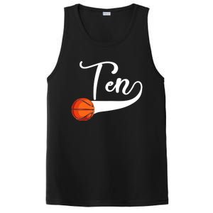 10th Birthday Basketball 10 Year Old Basketball Player Cool Gift PosiCharge Competitor Tank