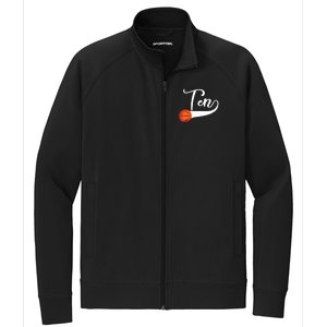 10th Birthday Basketball 10 Year Old Basketball Player Cool Gift Stretch Full-Zip Cadet Jacket