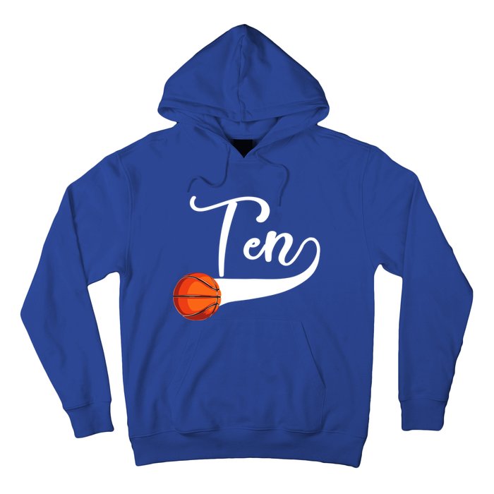 10th Birthday Basketball 10 Year Old Basketball Player Cool Gift Hoodie