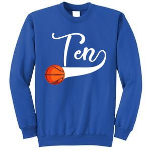 10th Birthday Basketball 10 Year Old Basketball Player Cool Gift Sweatshirt