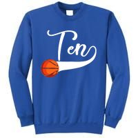 10th Birthday Basketball 10 Year Old Basketball Player Cool Gift Sweatshirt