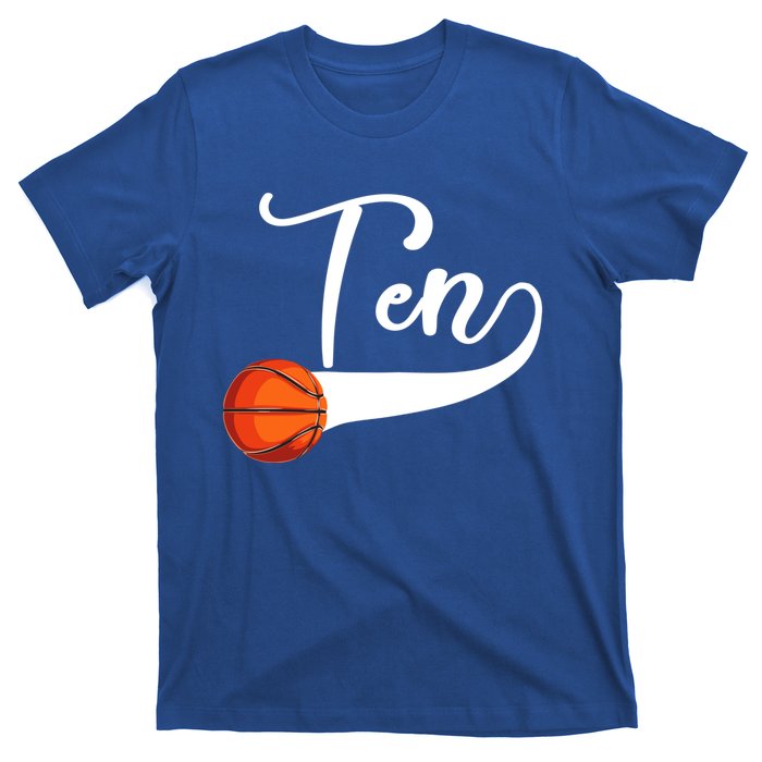 10th Birthday Basketball 10 Year Old Basketball Player Cool Gift T-Shirt