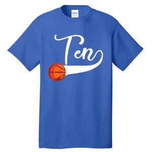 10th Birthday Basketball 10 Year Old Basketball Player Cool Gift Tall T-Shirt