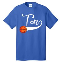 10th Birthday Basketball 10 Year Old Basketball Player Cool Gift Tall T-Shirt