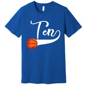 10th Birthday Basketball 10 Year Old Basketball Player Cool Gift Premium T-Shirt