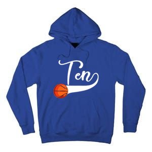 10th Birthday Basketball 10 Year Old Basketball Player Cool Gift Tall Hoodie