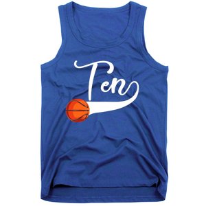 10th Birthday Basketball 10 Year Old Basketball Player Cool Gift Tank Top