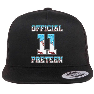 11th Birthday Baseball Drip Preteen Flat Bill Trucker Hat