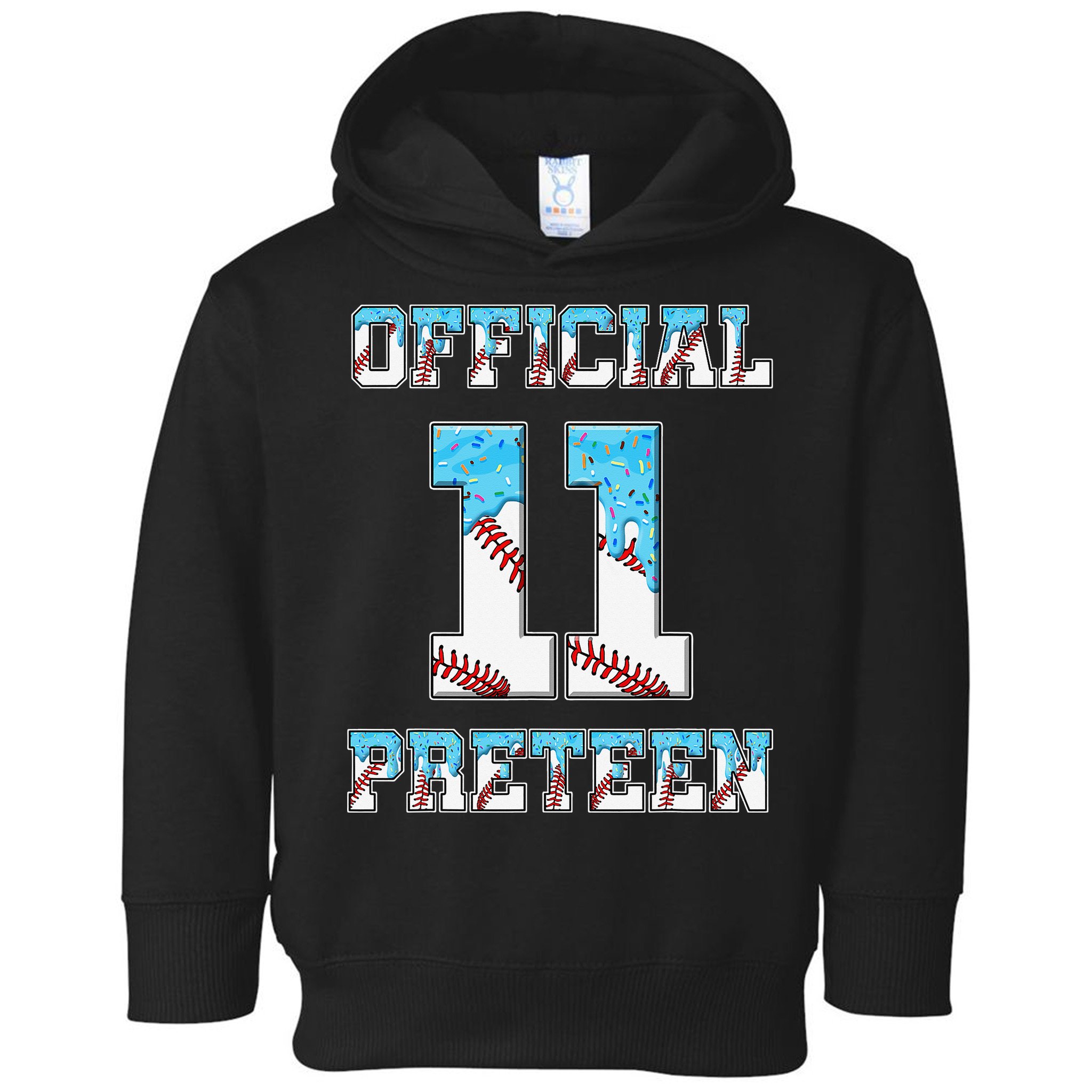 11th Birthday Baseball Drip Preteen Toddler Hoodie