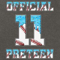 11th Birthday Baseball Drip Preteen Cotton Canvas Backpack