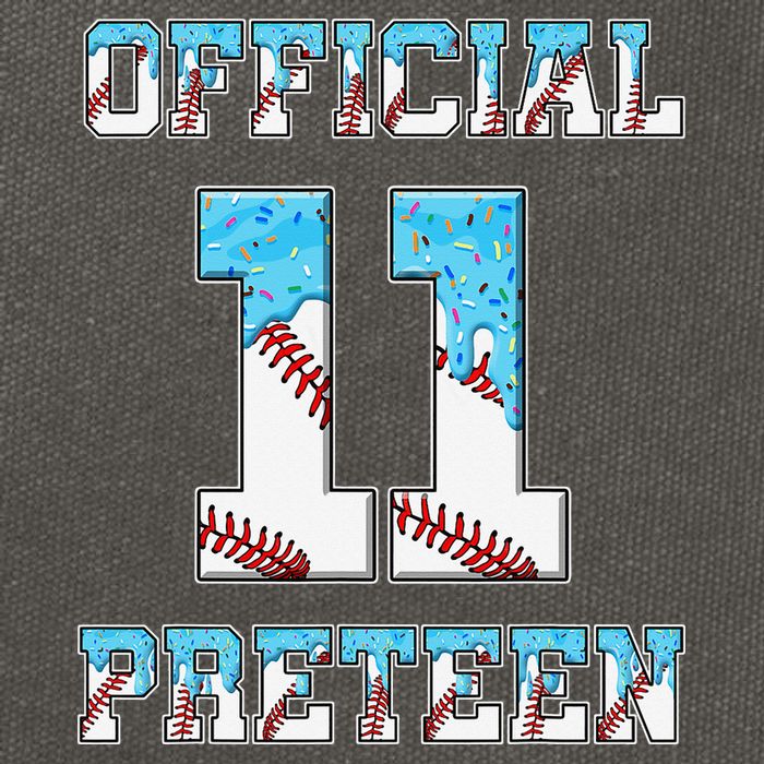 11th Birthday Baseball Drip Preteen Cotton Canvas Backpack