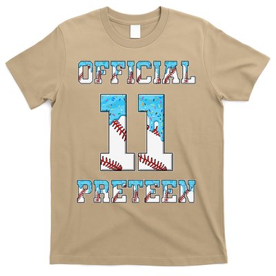 11th Birthday Baseball Drip Preteen T-Shirt