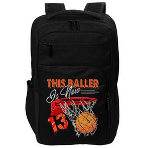 13th Birthday Basketball Funny 13 Years Old Impact Tech Backpack