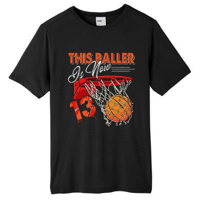 13th Birthday Basketball Funny 13 Years Old Tall Fusion ChromaSoft Performance T-Shirt