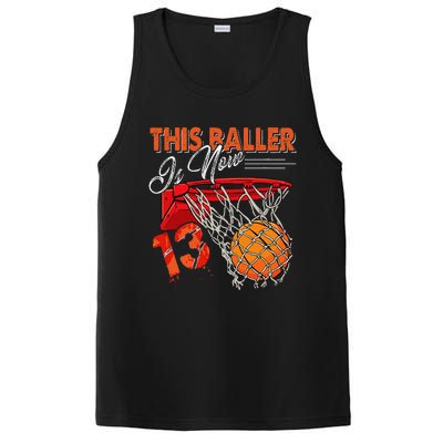 13th Birthday Basketball Funny 13 Years Old PosiCharge Competitor Tank