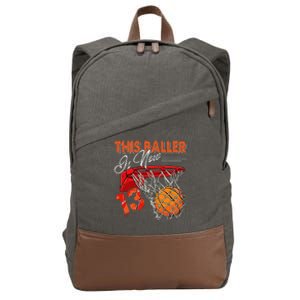 13th Birthday Basketball Funny 13 Years Old Cotton Canvas Backpack