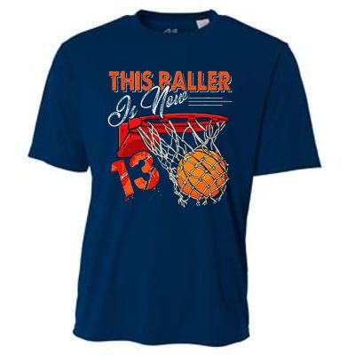 13th Birthday Basketball Funny 13 Years Old Cooling Performance Crew T-Shirt