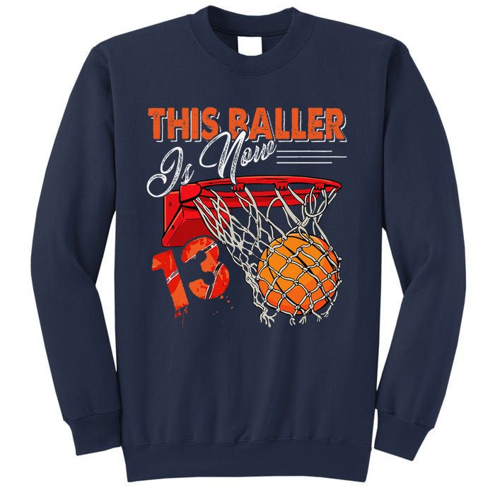 13th Birthday Basketball Funny 13 Years Old Sweatshirt