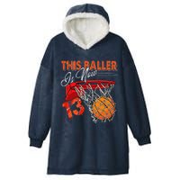 13th Birthday Basketball Funny 13 Years Old Hooded Wearable Blanket