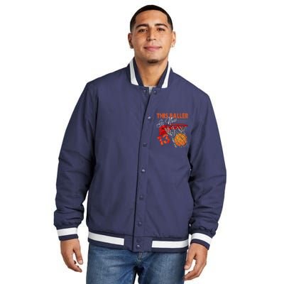 13th Birthday Basketball Funny 13 Years Old Insulated Varsity Jacket