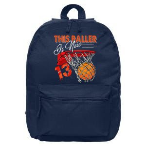 13th Birthday Basketball Funny 13 Years Old 16 in Basic Backpack