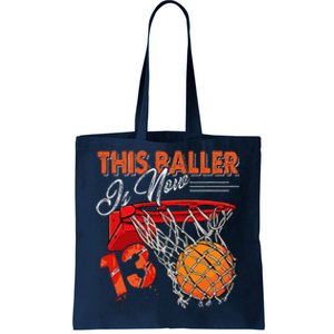 13th Birthday Basketball Funny 13 Years Old Tote Bag