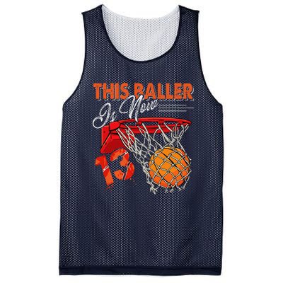 13th Birthday Basketball Funny 13 Years Old Mesh Reversible Basketball Jersey Tank