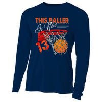 13th Birthday Basketball Funny 13 Years Old Cooling Performance Long Sleeve Crew